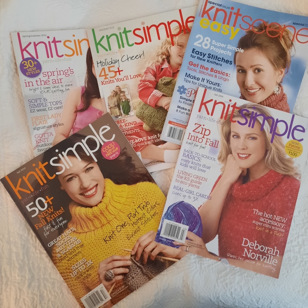 Knit Simple knitting Magazines + Knitting Scene  2009/10